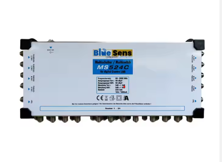 Highfly SMATV 5X5X24 MS5524C Blue sens cascade switch with power adaptor satellite multiswitch